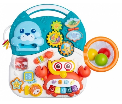 Caretero Toyz Interaktīvais galdiņš-staigulītis Turquoise 2in1