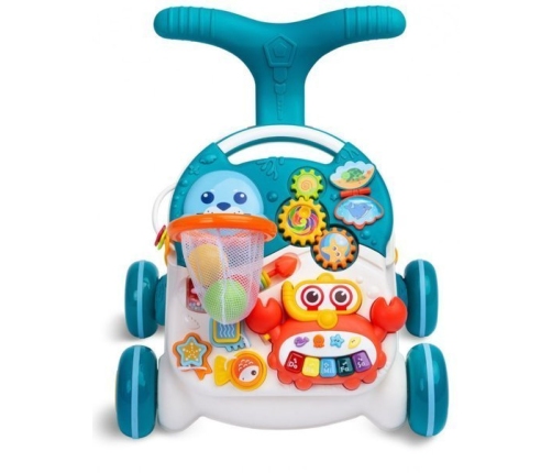 Caretero Toyz Interaktīvais galdiņš-staigulītis Turquoise 2in1