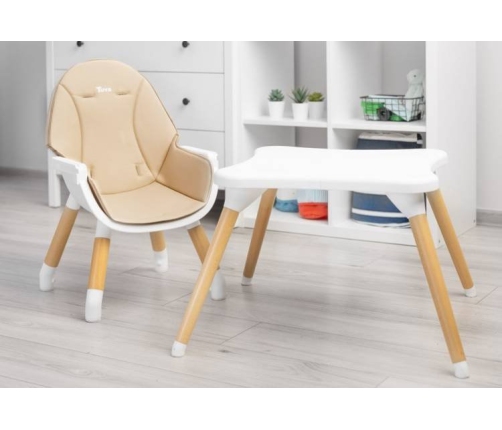 Caretero Tuva Beige 3 in 1 Barošanas Krēsls