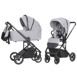 Carrello Alfa 2024 CRL-6507 2in1 Feather Grey Bērnu Ratiņi