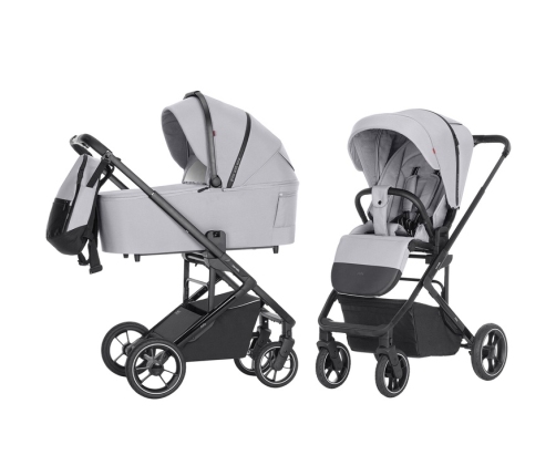 Carrello Alfa 2024 2in1 Feather Grey Bērnu Ratiņi