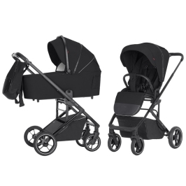 Carrello Alfa 2024 2in1 Midnight Black Bērnu Ratiņi