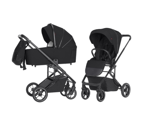 Carrello Alfa 2024 2in1 Midnight Black Bērnu Ratiņi