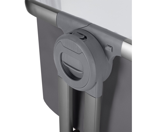 Carrello Aria Cloud Grey CRL-15501 Gulta - Manēža ar nolaižamu sānu