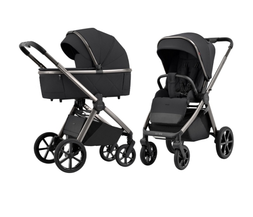 Carrello Omega 2024 2in1 Absolute Black Bērnu Ratiņi