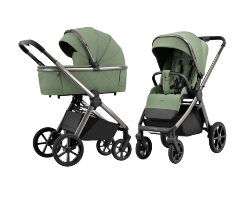 Carrello Omega 2024 2in1 Perfect Green Bērnu Ratiņi