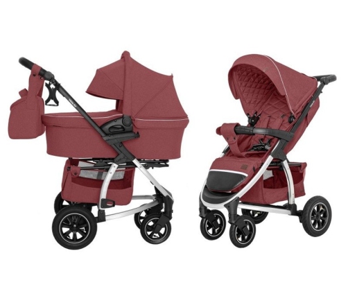 Carrello Vista Air Ruby Red Bērnu Ratiņi 2in1