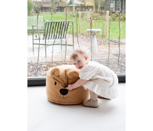 Bērnu krēsliņš-pufs 40 cm Childhome Teddy Bear Beige