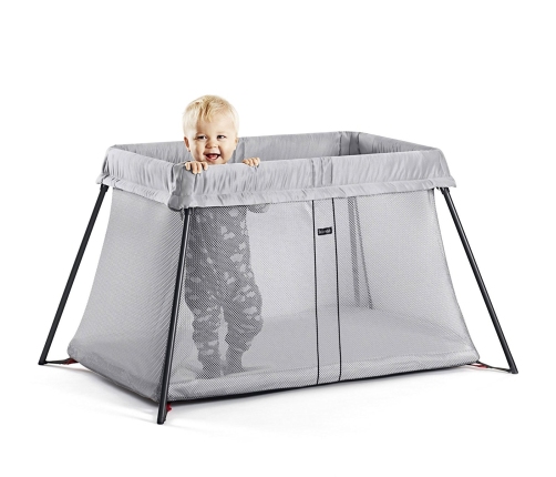 Манеж-Кровать BabyBjorn Travel cot Light Mesh silver 040248