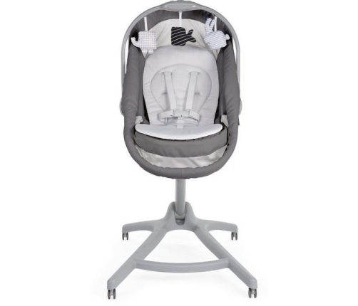 Chicco Baby Hug Air 4in1 Dark Grey Bērnu šūpuļkrēsliņš-Gulta