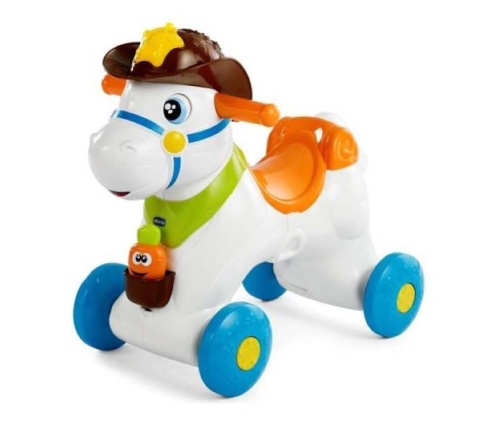 Chicco Baby Rodeo Boy лошадка-качалка с колесиками 2в1