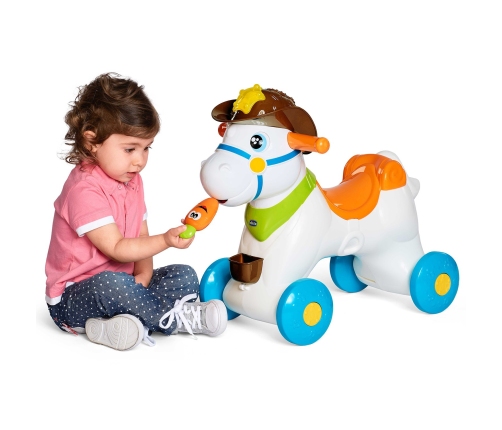 Chicco Baby Rodeo Boy лошадка-качалка с колесиками 2в1