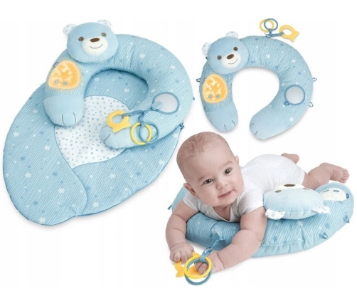 Chicco FIRST DREAMS Blue Ligzdiņa — Paklājs + Spilvens — Pakaviņš