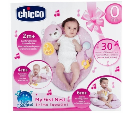 Chicco FIRST DREAMS Pink Кокон - Коврик + Подушка - Подкова