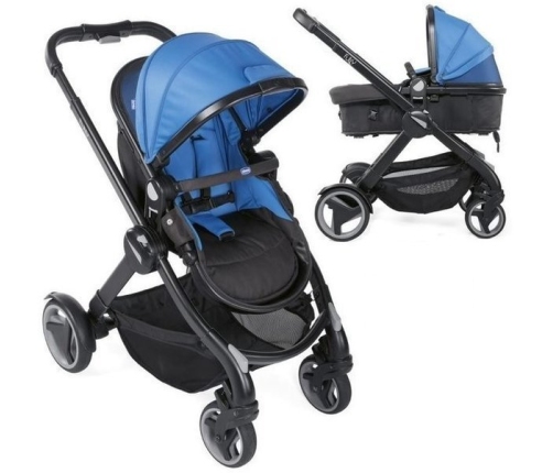 Chicco Fully Power Blue Детская Коляска-трансформер 2 в 1