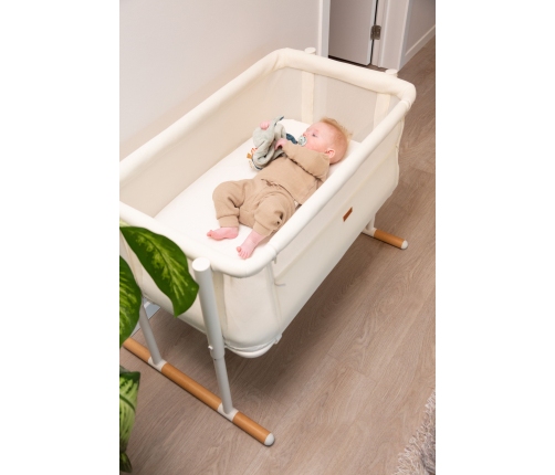 Childhome Evolux Cosleeper 2in1 White Natural Bērnu Gulta Šūpulis ar nolaižamu malu