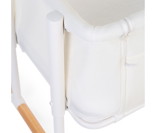 Childhome Evolux Cosleeper 2in1 White Natural Bērnu Gulta Šūpulis ar nolaižamu malu