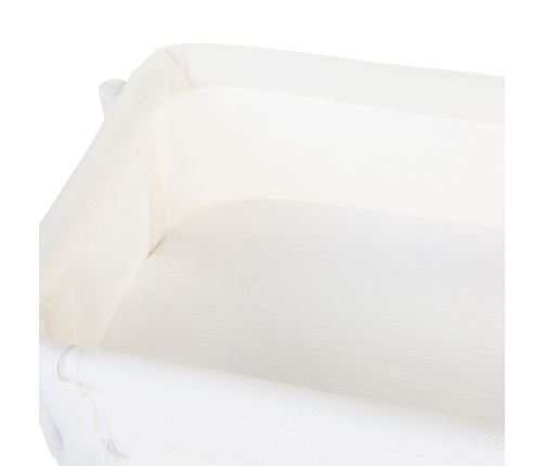 Childhome Evolux Cosleeper 2in1 White Natural Bērnu Gulta Šūpulis ar nolaižamu malu