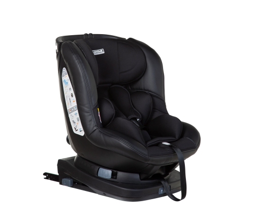 Childhome Isomax 360 Black Leather Bērnu Autokrēsls 9-18 kg