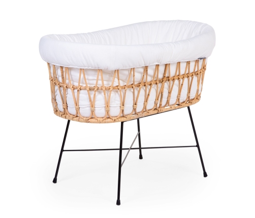 Childhome Rattan Ecru White Natural Bērnu Šūpulis Pīts