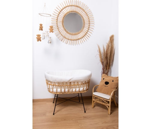 Childhome Rattan Ecru White Natural Kолыбель Плетеная