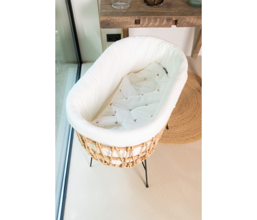 Childhome Rattan Ecru White Natural Bērnu Šūpulis Pīts