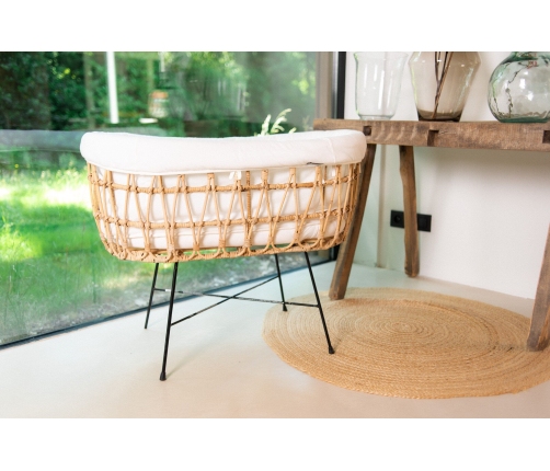 Childhome Rattan Ecru White Natural Bērnu Šūpulis Pīts