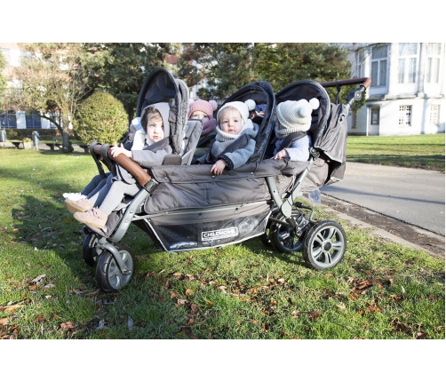 Childhome Sixseater Autobrake Anthracite Bērnu Ratiņi Sešiem