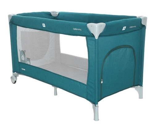 Coto Baby Samba 30 TURQUOISE LINEN Ceļojumu gultiņa manēža