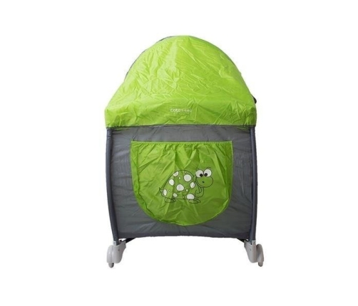 Coto Baby Samba Lux 05 GREEN GREY Ceļojumu gultiņa manēža