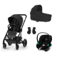 Cybex Balios S Lux Moon Black + Aton S2 I-Size Детская Коляска 3 в 1