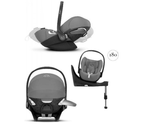 Cybex Cloud Z I-Size + ISOFIX Base Manhattan Grey Plus Bērnu Autokrēsls 0-13 kg