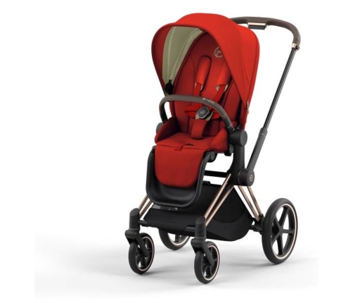 Cybex e-Priam Autumn Gold Rosegold frame Pastaigu Ratiņi