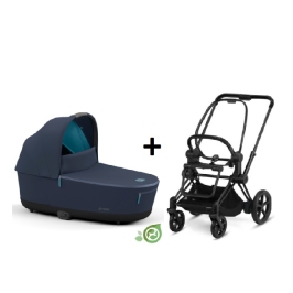 Cybex e-Priam Dark Navy Conscious Eco Matt black frame Коляска с Люлькой