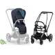 Cybex e-Priam Dark Navy Eco/ Conscious Chrome black frame Прогулочная Коляска