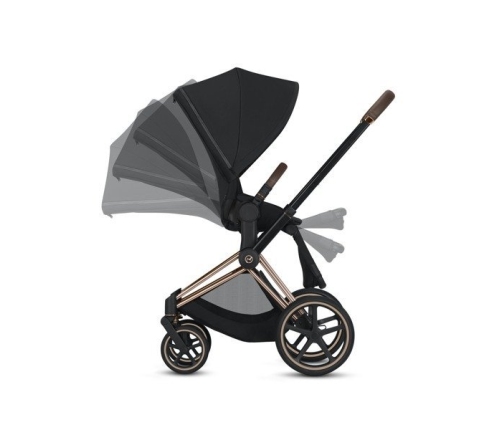 Cybex e-Priam Dark Navy Eco/ Conscious Rosegold frame Pastaigu Ratiņi