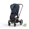 Cybex e-Priam Dark Navy Eco/ Conscious Rosegold frame Pastaigu Ratiņi