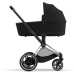 Cybex e-Priam Deep Black Chrome black frame Bērnu Ratiņi 4in1