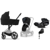 Cybex e-Priam Deep Black Chrome black frame Bērnu Ratiņi 4in1