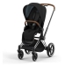 Cybex e-Priam Deep Black Chrome brown frame Детская Коляска 4 в 1