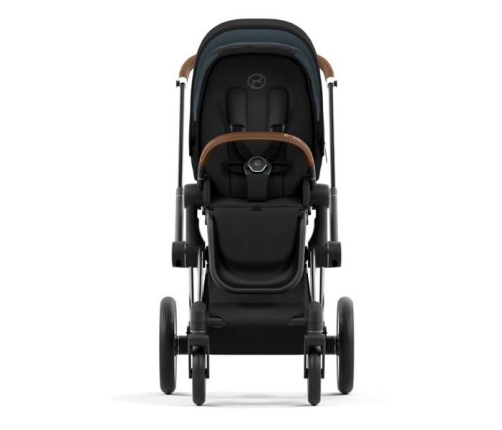 Cybex e-Priam Deep Black Chrome brown frame Детская Коляска 4 в 1