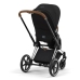 Cybex e-Priam Deep Black Chrome brown frame Pastaigu Ratiņi