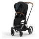 Cybex e-Priam Deep Black Chrome brown frame Прогулочная Коляска