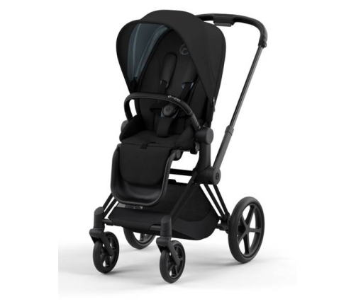 Cybex e-Priam Deep Black Matt black frame Pastaigu Ratiņi