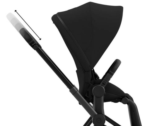 Cybex e-Priam Deep Black Matt black frame Pastaigu Ratiņi