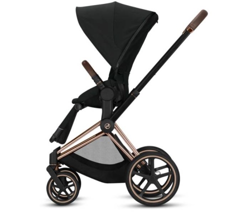 Cybex e-Priam Deep Black Rosegold frame Детская Коляска 4 в 1