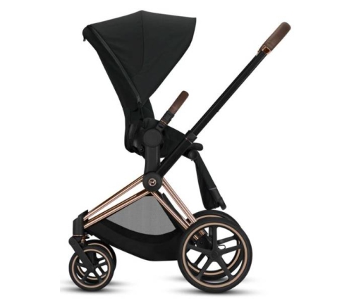 Cybex e-Priam Deep Black Rosegold frame Детская Коляска 4 в 1