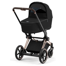 Cybex e-Priam Deep Black Rosegold frame Коляска с Люлькой