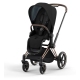 Cybex e-Priam Deep Black Rosegold frame Pastaigu Ratiņi