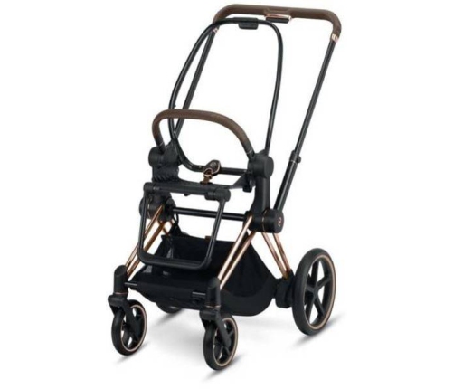 Cybex e-Priam Deep Black Rosegold frame Pastaigu Ratiņi